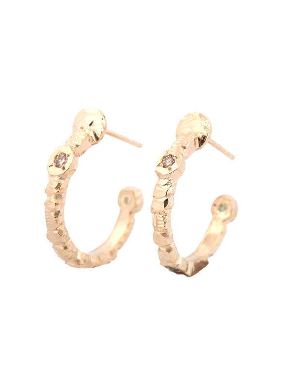 Sappire & Diamond Rocky Hoops