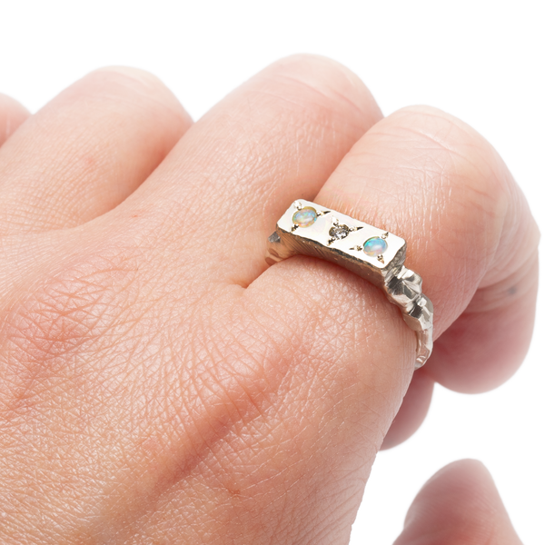 Opal Rainbow Plains Ring