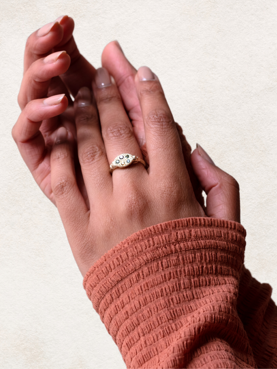 Rocky Rainbow Signet – Kim Victoria Jewels - Main Image